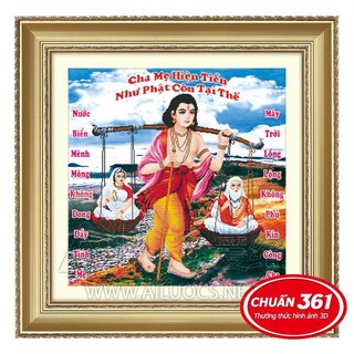 Tranh Thêu Chữ Thập 3D Cha Mẹ Hiền Tiền Như Đức Phật 53250 (Khách tự thêu) kt:66x66cm