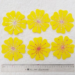 Combo 6 bông hoa mai xốp 11cm trang trí Tết