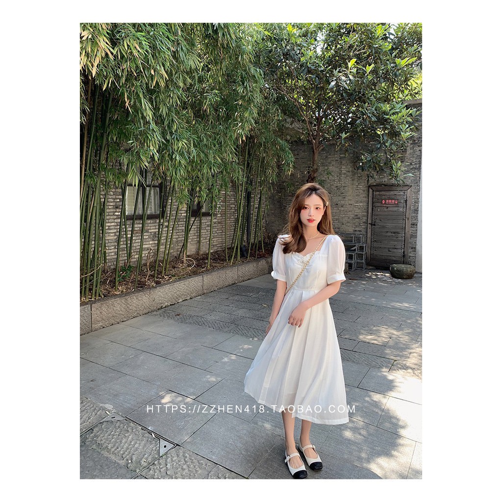 VÁY MAXI TRẮNG THÔ ĐŨI REN THÊU | BigBuy360 - bigbuy360.vn