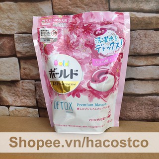 Viên Giặt Nhật Gelball Bold 3D Detox Inspired Premium Blossom túi 16 Viên