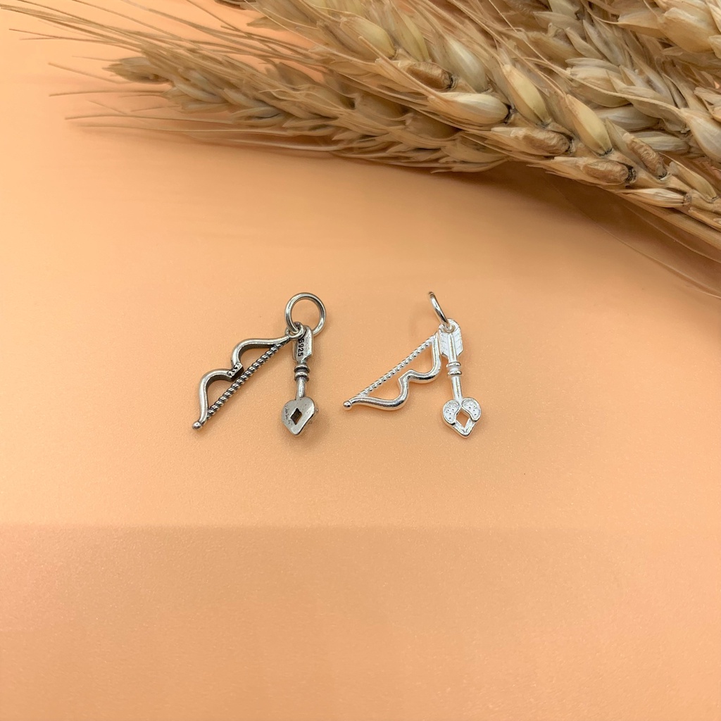Charm móc treo cung tên và mũi tên bạc thái - Charm bạc 925 - Mã CA490 CB745