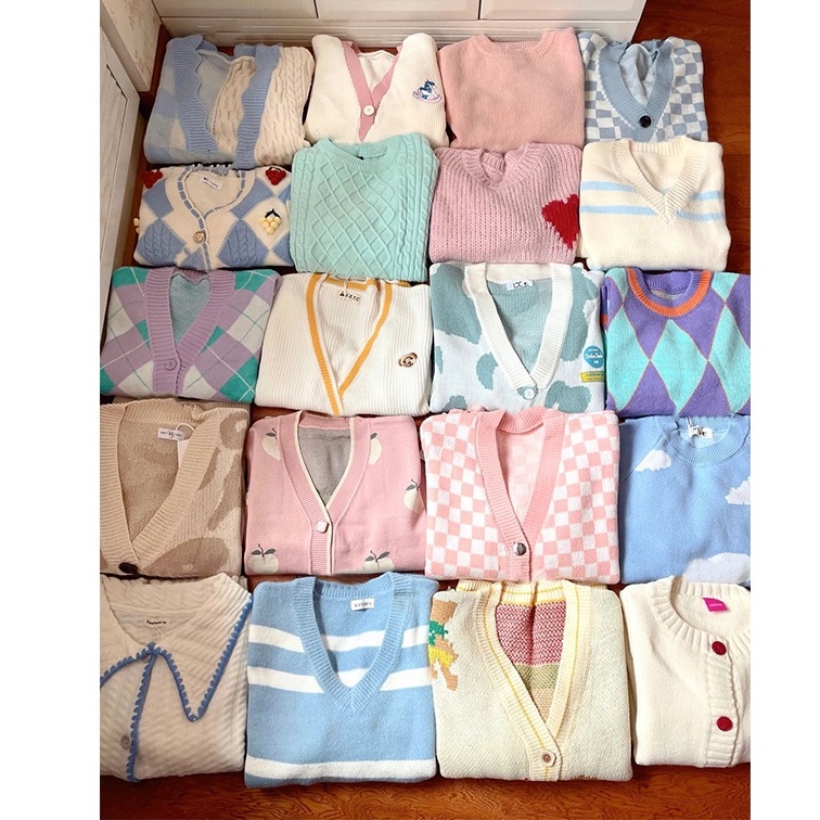 NUZIRO  Áo khoác cardigan dệt kim  mềm mại dáng rộng thời trang thu đông dành cho nữ