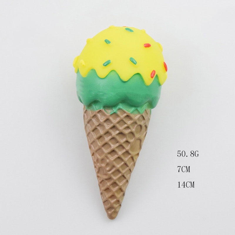 Đồ Chơi Hình Bánh Donut / Kem / hamburger Bằng Cao Su Chống Cắn Siêu Bền Cho Thú Cưng