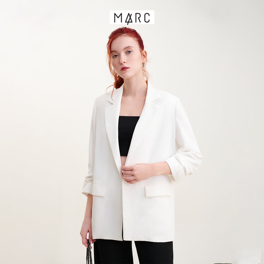 Áo blazer nữ MARC FASHION nhún xắn tay cách điệu FAVH0435