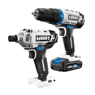 Bộ 2 máy khoan + bắt vít Hart bao gồm pin sạc - Hàng nội địa Mỹ 120v
