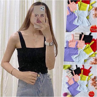 Áo croptop dây nữ bản to