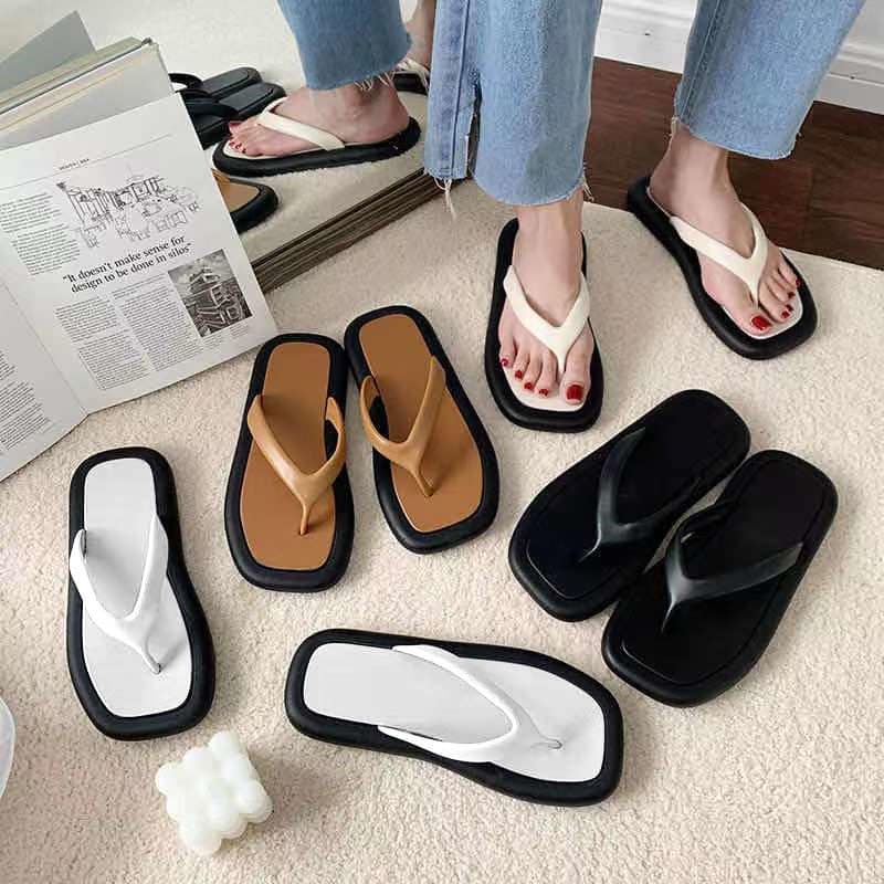 Dép xỏ ngón nữ mũi vuông Ulzzang phong cách Hàn Quốc (Pre-Order)