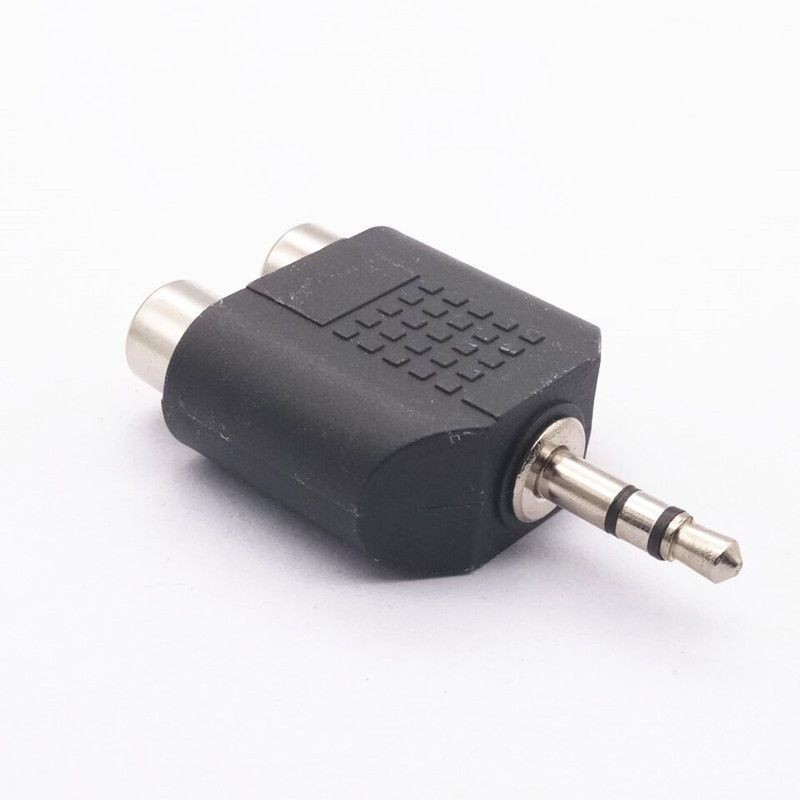 Đầu chuyển jack Audio stereo 3.5mm ra 2 đầu RCA AV hoa sen cái