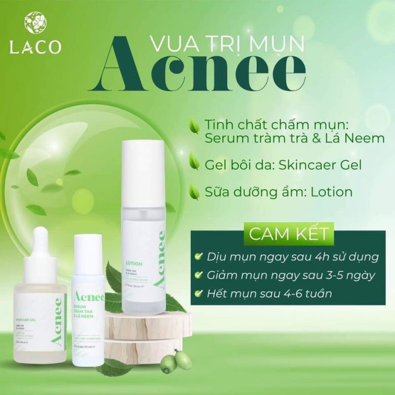 Sữa dưỡng ẩm cho da mụn LACO Lotion Acnee
