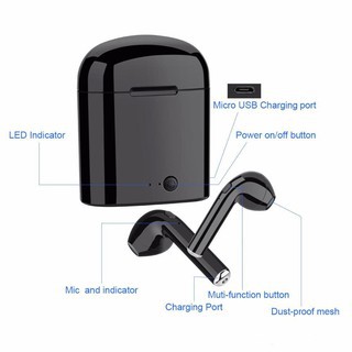 Double Bluetooth Earphone Wireless Earbuds + Charging Box For smart phone