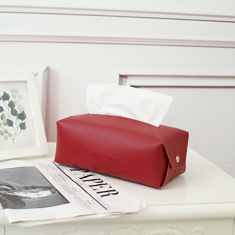 Hộp Đựng Khăn Giấy Rút Bằng Da Để Bàn Trang Trí Phòng Khách / Phòng Ngủ / Văn Phòng