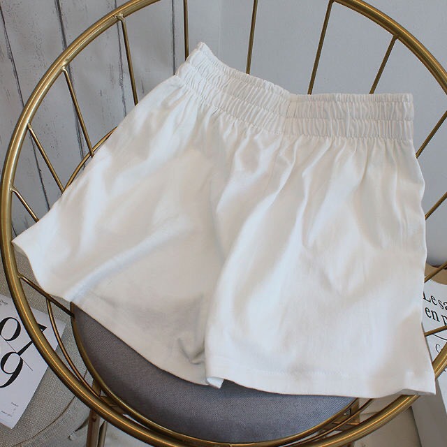 Quần Đùi Thêu Chữ Short Ngắn Nữ thêu chữ thể thao dáng rộng Ulzzang Đen| Trắng
