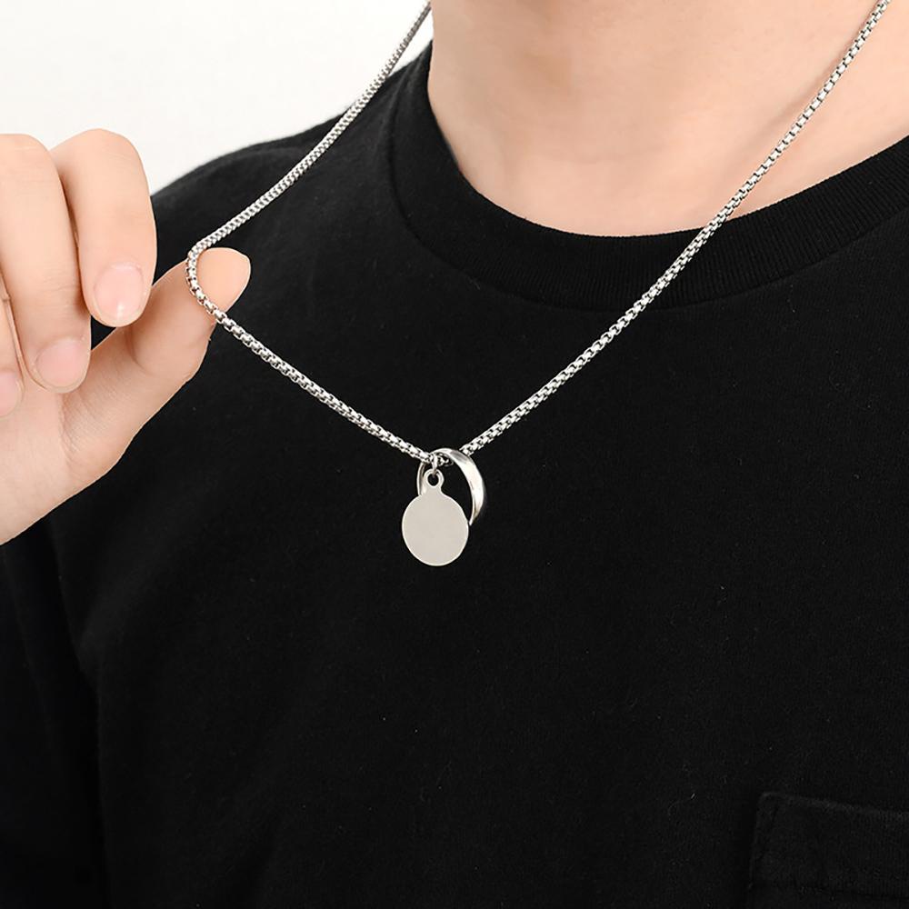 MXGOODS Vòng cổ Mặt Hình Đĩa Thời Trang Cho Nam Và Nữ