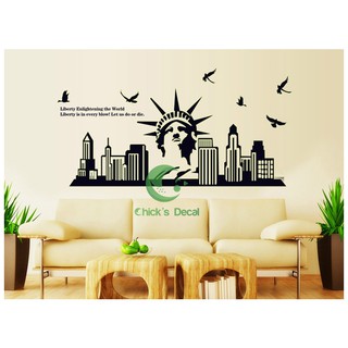 Decal dán tường Thành phố New York phát sáng