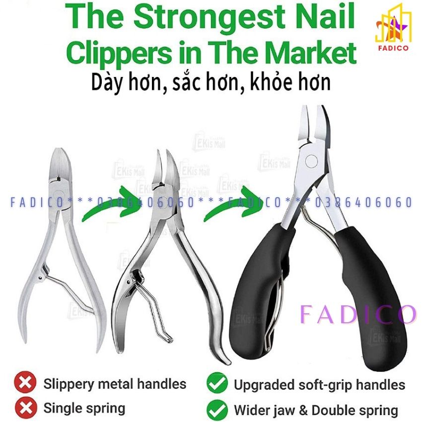 [HCM]Kềm cắt móng chuyên dụng bằng thép không gỉ,kềm bấm móng tay chân sắc bén thiết kế mới,hiệu quả cao-fadico
