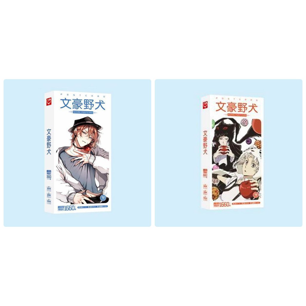 Hộp ảnh Postcard Bungou Stray Dogs Văn hào lưu lạc tập 620 có ảnh dán lomo postcard bưu thiếp anime chibi