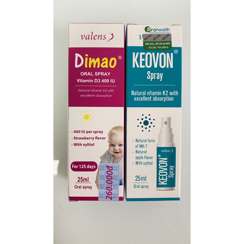 Combo Dimao D3,Keovon Vitamin K2.Giúp Hấp Thụ Canxi,Phát Triển Chiều Cao Cho Bé