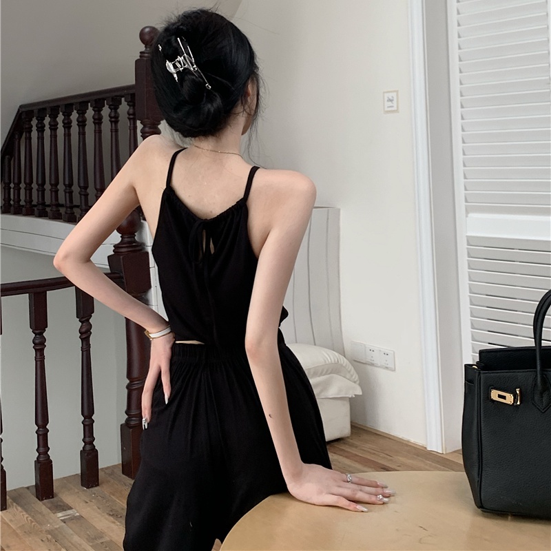 Set Áo Ống + Quần Dài Ống Rộng Thiết Kế Đơn Giản Thời Trang Quyến Rũ Cho Nữ