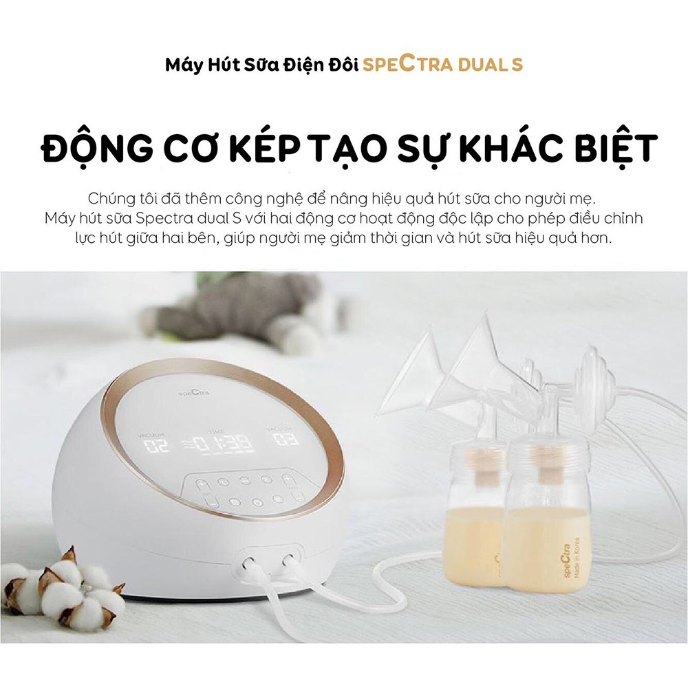 Máy Hút Sữa Spectra Dual S Cao Cấp BH 24th - SIÊU QUÀ TẶNG