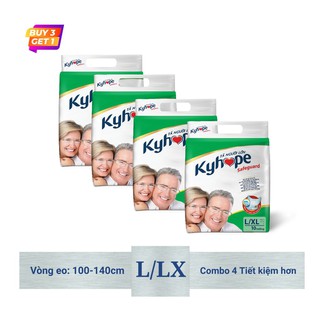 [COMBO 4 GÓI] Tả dán người già KYHOPE SAFEGUARD size M, L/XL - 10 miếng