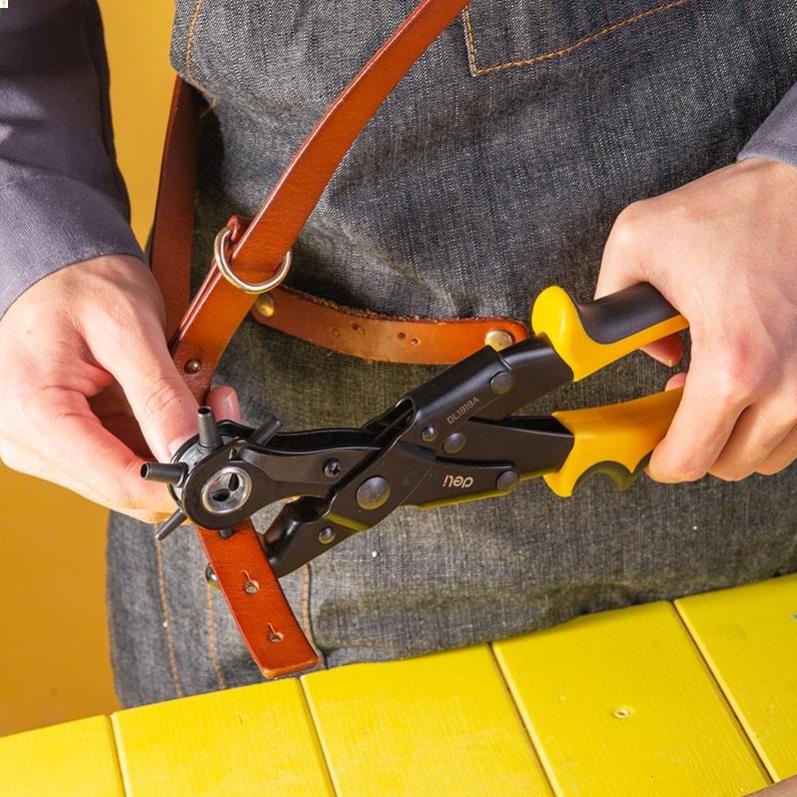 Kìm Bấm Lỗ 9 Inch Deli Tools Màu Đen Cao Cấp - Kích Thước Lỗ Bấm Đa Dạng Phù Hợp Với Nhiều Nhu Cầu Khác Nhau - DL1919 .