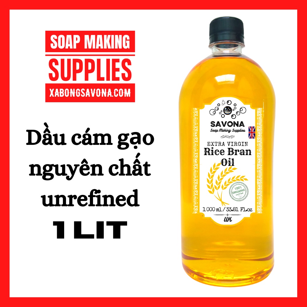 1L Dầu Cám Gạo Nguyên Chất 1 Lit - Unrefined Rice Bran Oil 1 Lit SavonA