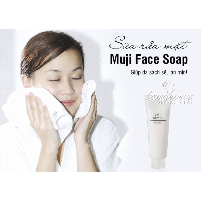 [100% Nhật Bản] Sữa rửa mặt Muji Face Soap (dòng dịu nhẹ) 120g