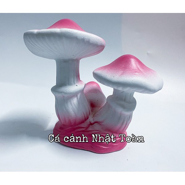 NẤM BẰNG SỨ TRANG TRÍ BỂ CÁ NON BỘ RỘNG 6CM CAO 12CM