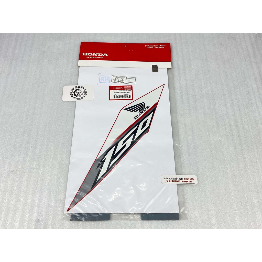 Bộ tem SONIC 150 2019 trắng đỏ đen nhập khẩu Honda Indo