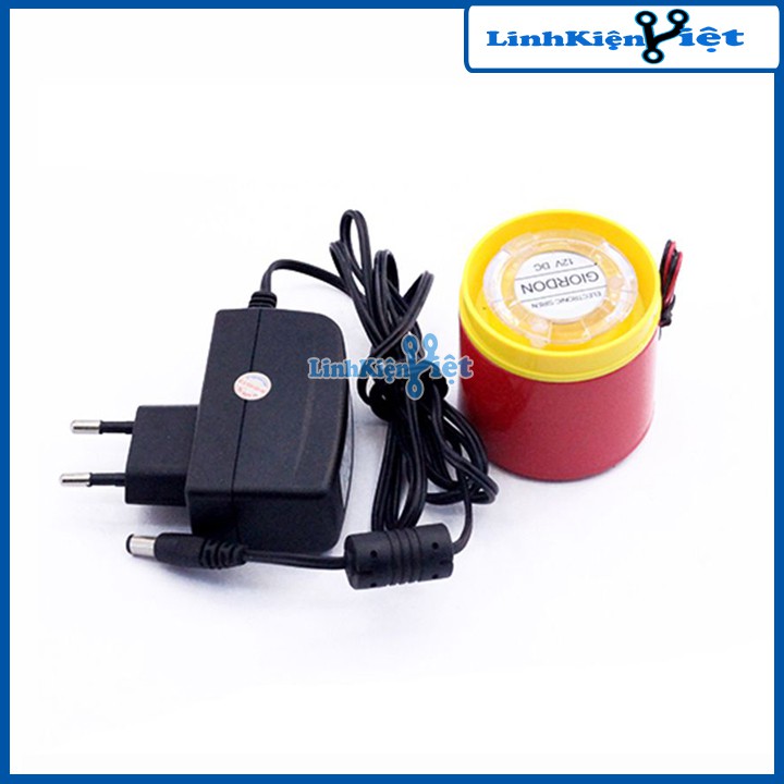 Combo Còi Hú 12VDC và Nguồn Adapter 12V-1A