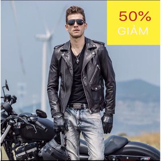 ÁO KHOÁC DA NAM BIKER CAO CẤP NHẬP KHẨU SALE,50%