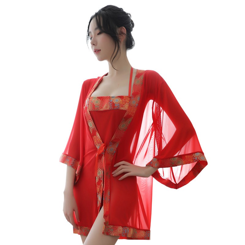 Yếm ngủ sexy tặng kèm áo choàng 1314 | BigBuy360 - bigbuy360.vn