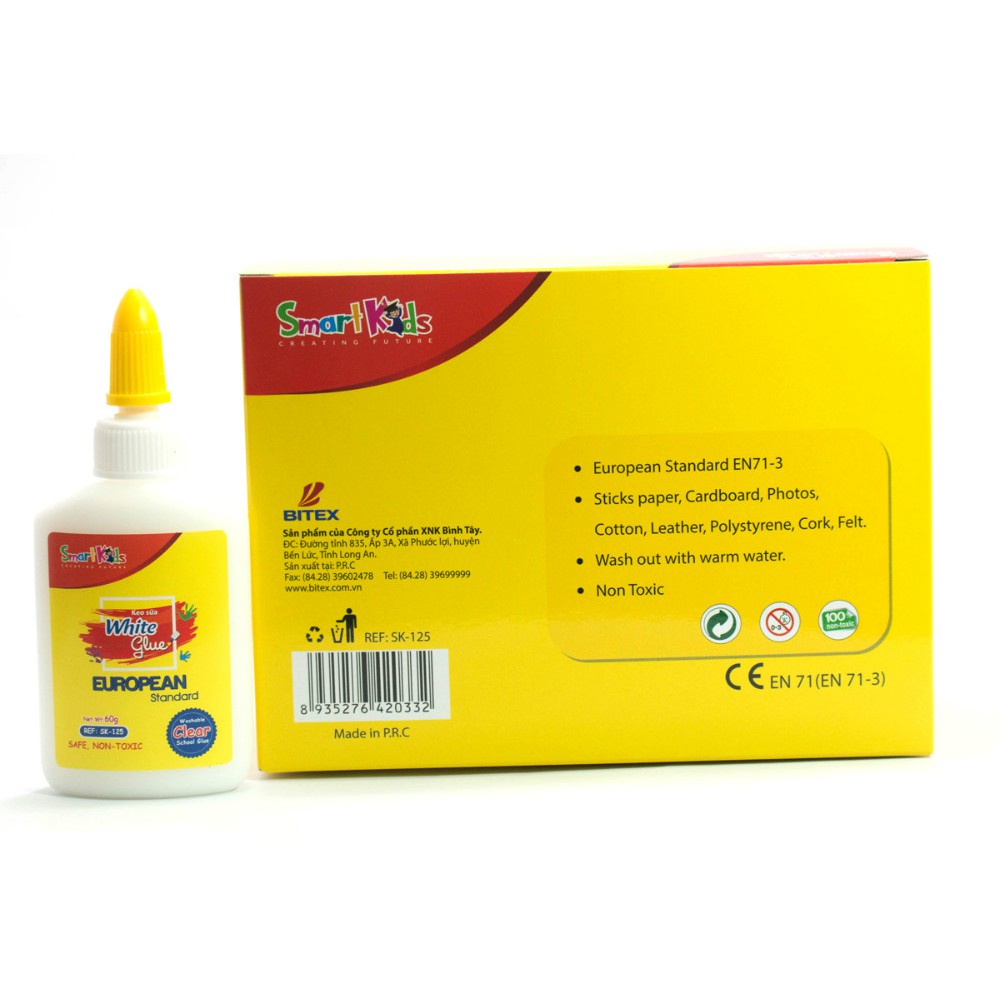 Lốc 12 Chai Keo Sữa 60gram Smartkids