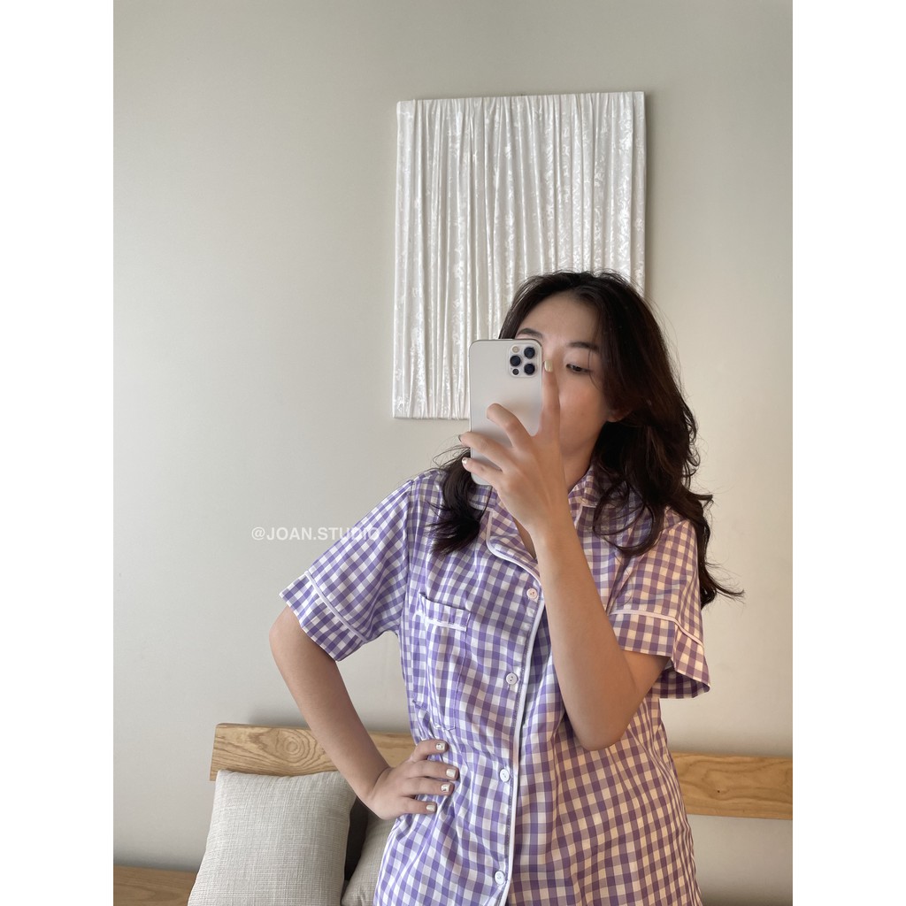 CARO PYJAMA Đồ Ngủ Nữ, Đồ Mặc Ở Nhà Chất Kate Bộ Ngắnsn ko