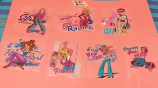 Sticker ủi, hình ủi, patch ủi những cô gái( chọn ngẫu nhiên) (Phụ liệu may vá trang trí quần áo may mặc, Handmade, DIY)