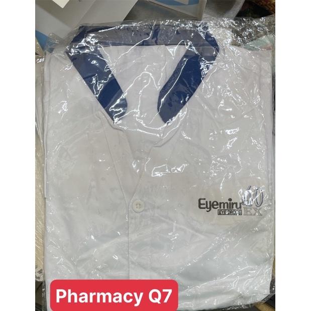 (Áo Đẹp) Áo Blouse NAM - nữ  DƯỢC SĨ SINH VIÊN có Logo của công ty Dược, ngắn tay, dài ngang mông đủ Size