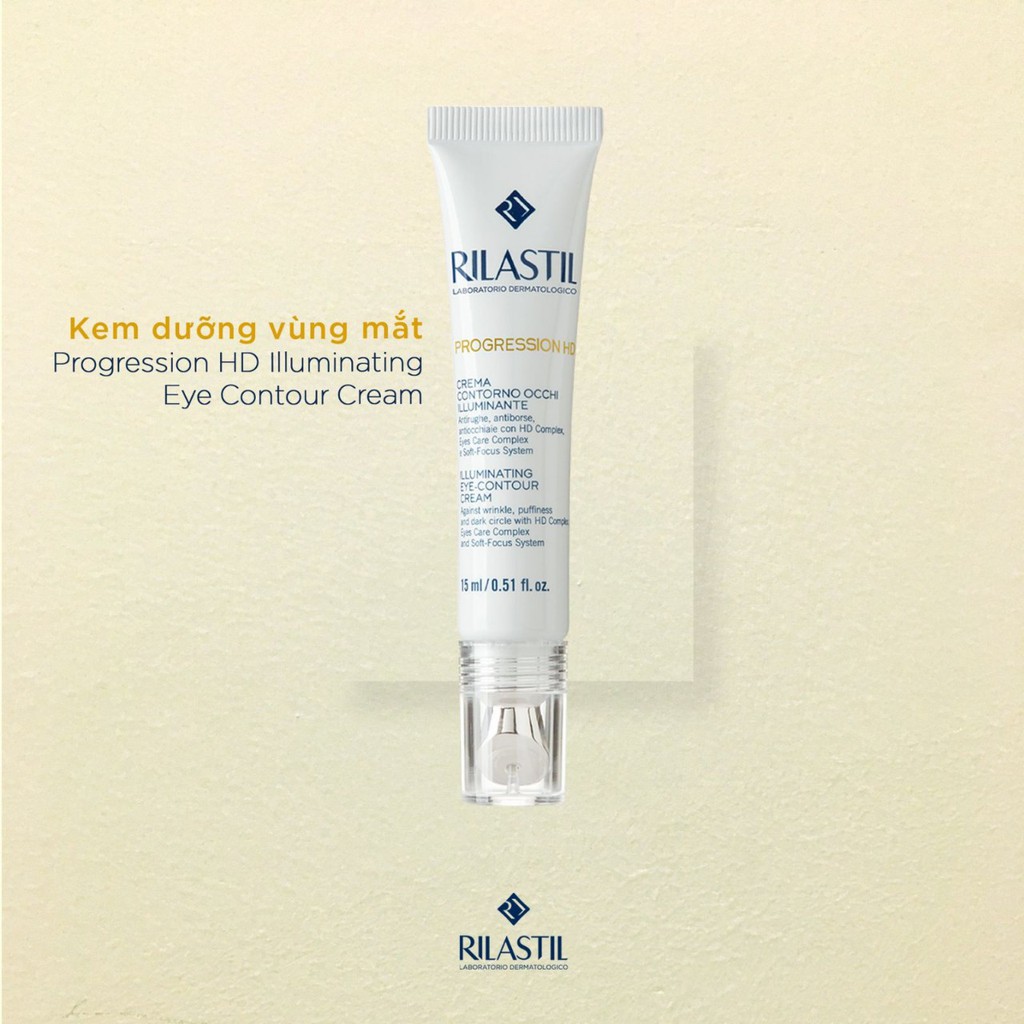 Kem Dưỡng Mắt Chống Nhăn Có Đầu Mát Xa Giảm Thâm Quầng Mắt Rilastil Progression Hd Illuminating Eye Contour Cream 15ml