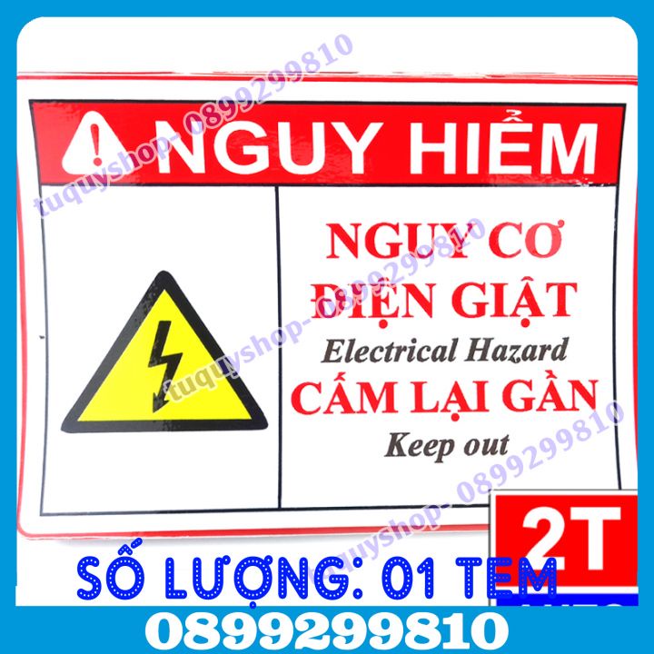 01 TEM STICKER DÁN CẢNH BÁO ĐIỆN GIẬT, LOGO CẢNH BÁO ĐIỆN NGUY HIỂM, AN TOÀN ĐIỆN TRANG TRÍ MỌI VỊ TRÍ-diengiat