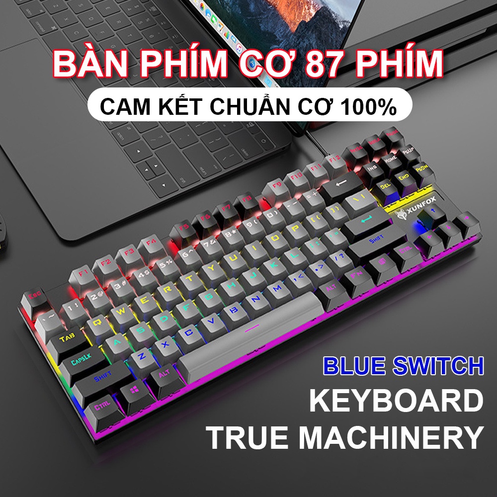 Bàn Phím Cơ chuyên game Có Dây swith blue Led 10 Chế Độ Khác Nhau Chơi Game Dùng Văn Phòng Cực Đã