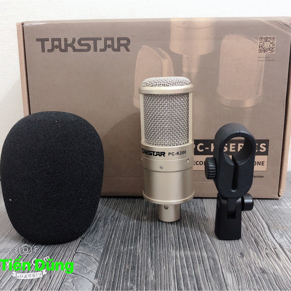 Combo Mic Thu Âm Taksar PC K200 Full và Sound Card Icon Upop Pro Chân Kẹp Màng Lọc Dây Livestream MA2 - Trọn bộ thu âm