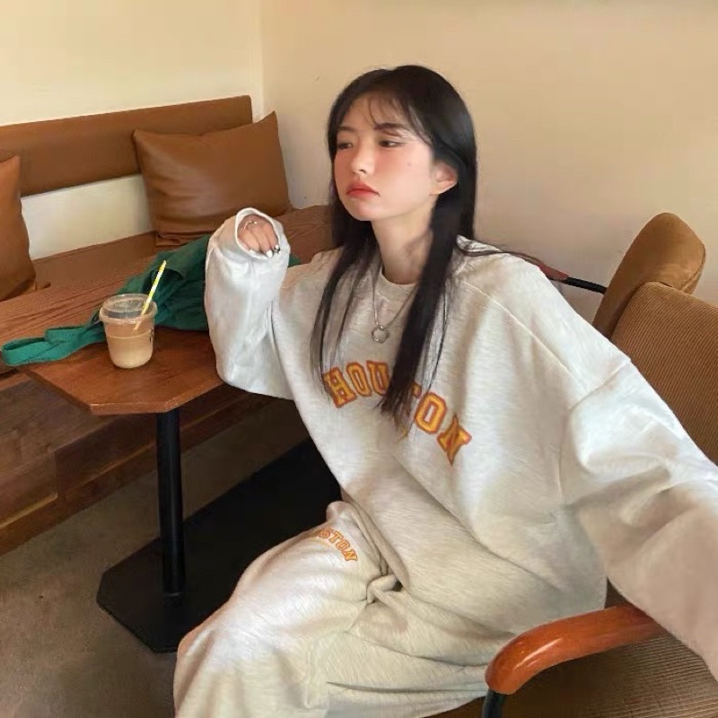 Set Bộ nỉ nữ in chữ siêu hot 2022