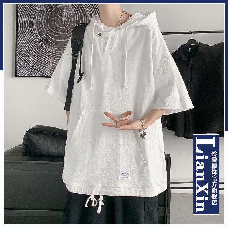Áo Hoodie Tay Lửng Dáng Rộng Thời Trang Nhật Bản Dành Cho Nữ