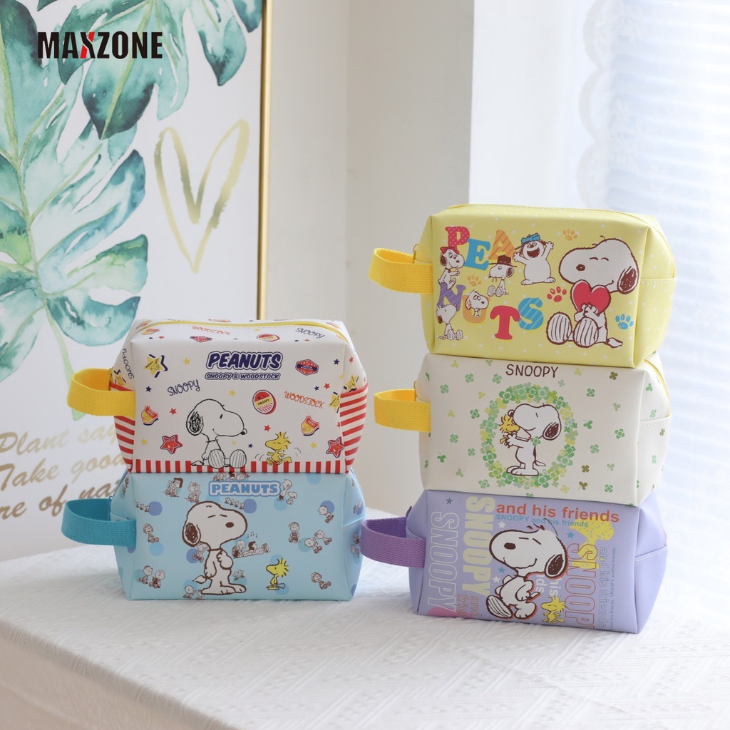 Túi Đựng Mỹ Phẩm Chống Thấm Nước Họa Tiết Hoạt Hình Snoopy Dễ Thương