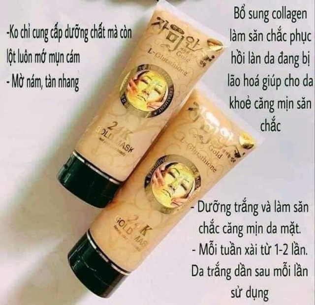 Gel lột mặt vàng 24k Gold Mask L-Glutathione