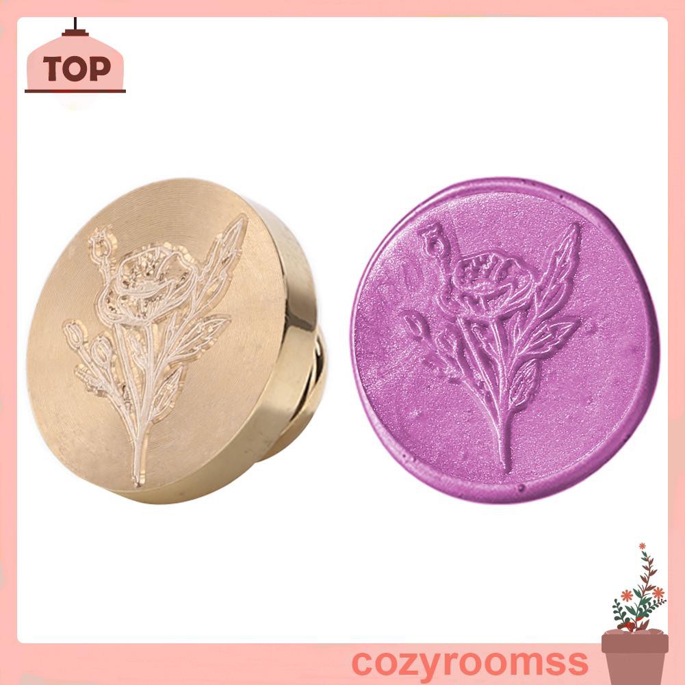 Đầu Đóng Dấu Sáp Hình Tròn Không Tay Cầm Phong Cách Vintage