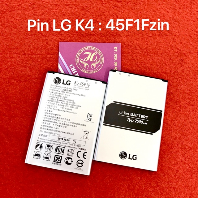Pin LG K4 zin - mới 100%. Kí hiệu trên pin BL-45F1F