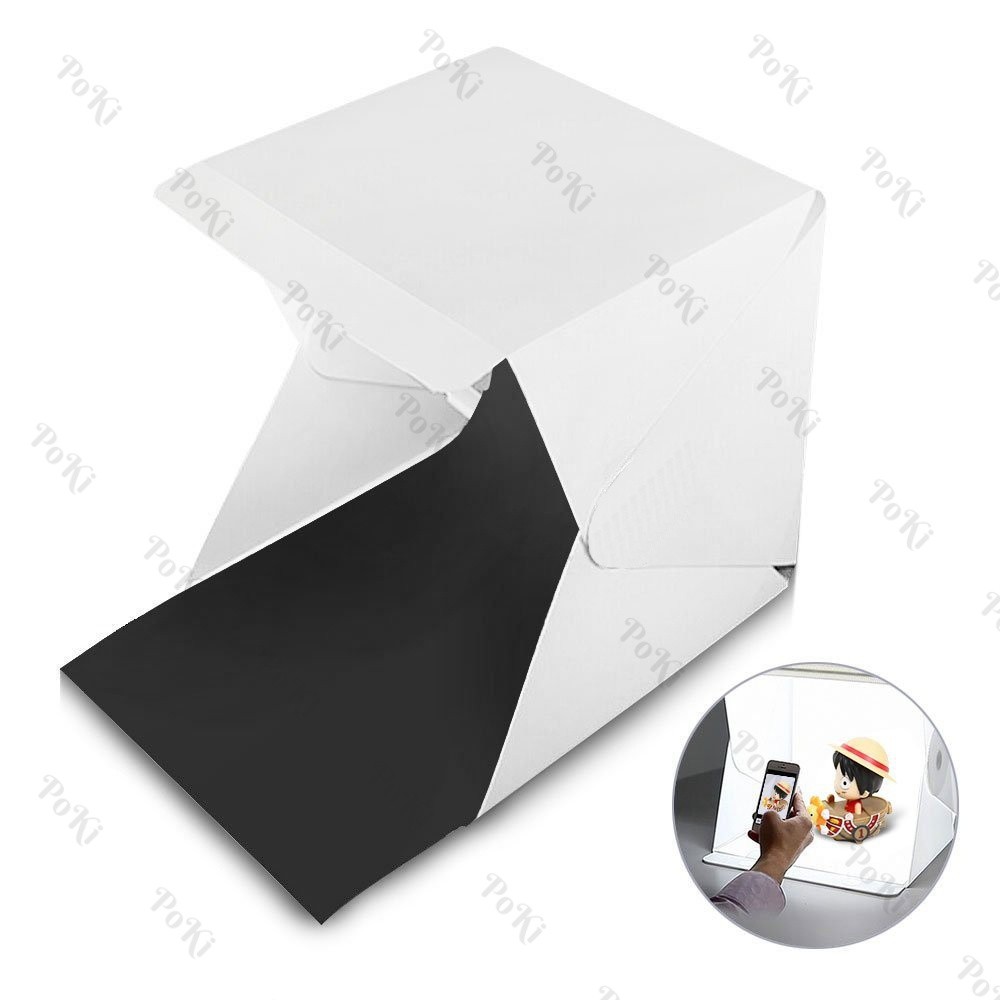 Hộp chụp sản phẩm Mini 22x24x24cm - LightRoom Đèn LED siêu sáng, chất liệu cao cấp cho dân chụp ảnh chuyên nghiệp - POKI