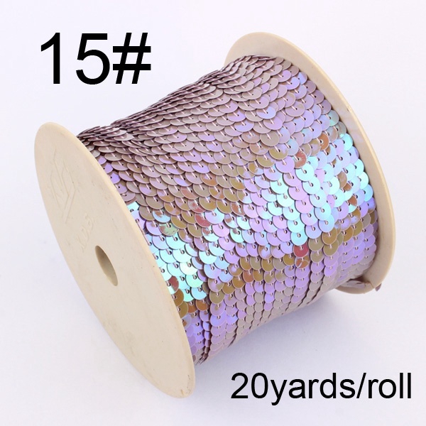 20 Yards Hạt Sequin Tròn Đường Kính 6mm