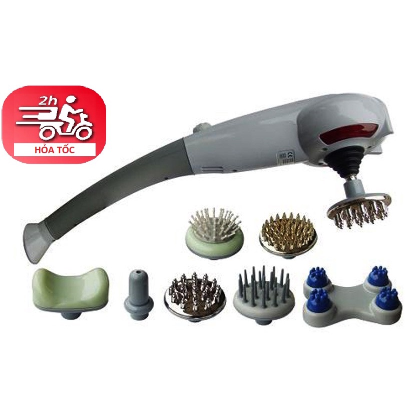 Máy Massage Cầm Tay 7 Đầu MAGIC KING MASSAGER,  Massage LC-2007 3 Đầu nhựa mềm, Massage 11 Đầu Luxurious