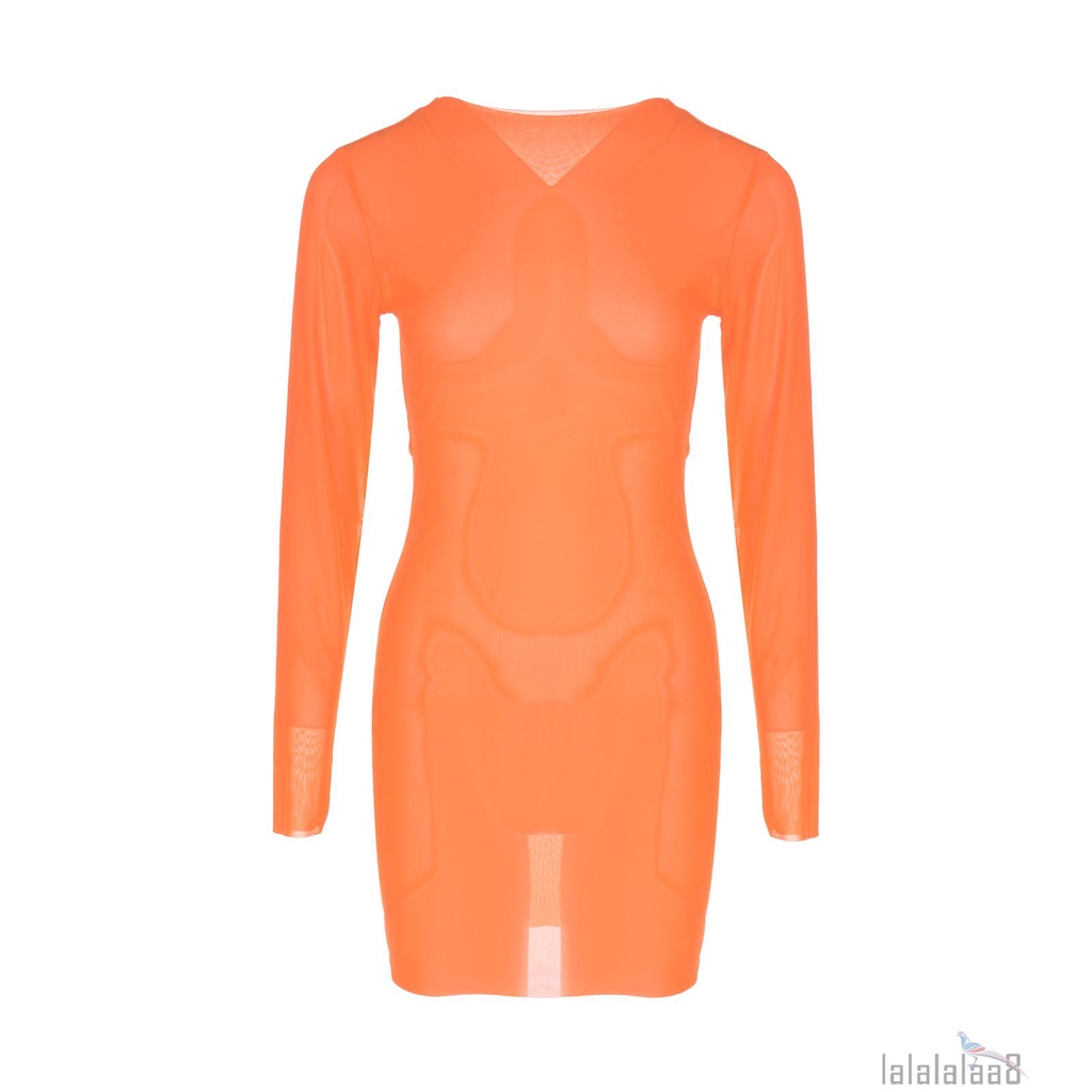 Đầm lưới mặc ngoài bikini màu trơn thời trang mùa hè quyến rũ dành cho nữ YH